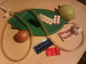 Enema and medication to remove parasites