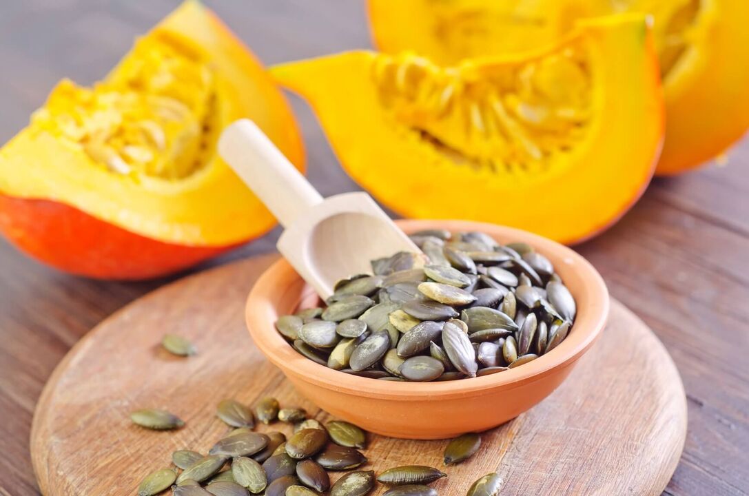 Pumpkin seeds remove worms from the body