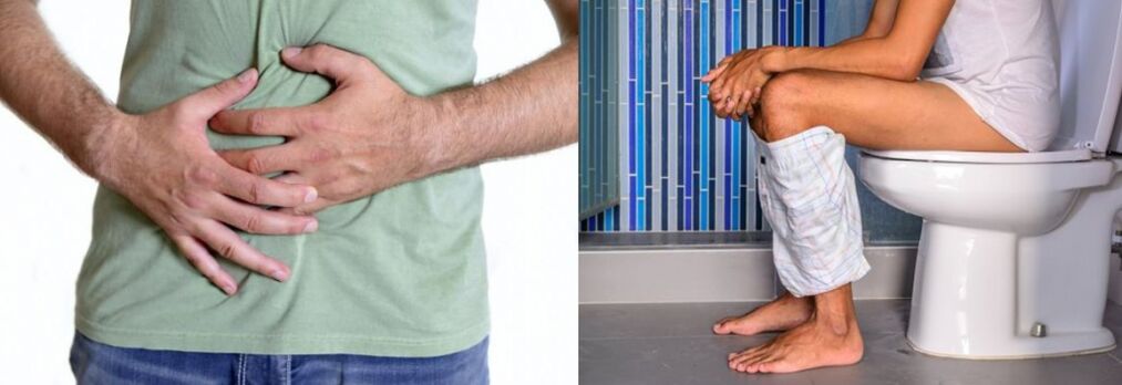 Constipation and diarrhea are signs of parasites in the body